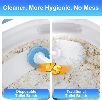 JOYMOOP Toilet Brush Replacement Pads – 36 Count Super Absorbent Cleaning Refills, Safe for Porcelain, Chrome & Enamel (Toilet, Sink, Bathtub, Urinal)