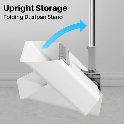 Broom and Dustpan Set, Upright Standing Brooms for Sweeping Indoor