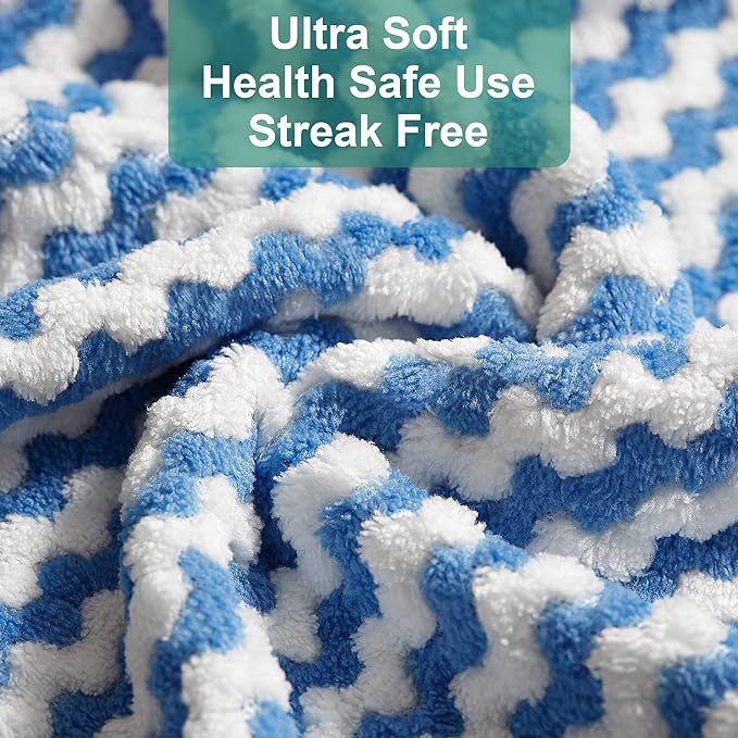 JOYMOOP 5 Pack Microfiber Cleaning Cloth, All-Purpose Microfiber Towels, Absorbent Streak Free Lint Free Rags for Cleaning Reusable and Washable Towels - 11.81" x 11.81"