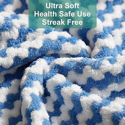 JOYMOOP 5 Pack Microfiber Cleaning Cloth, All-Purpose Microfiber Towels, Absorbent Streak Free Lint Free Rags for Cleaning Reusable and Washable Towels - 11.81" x 11.81"
