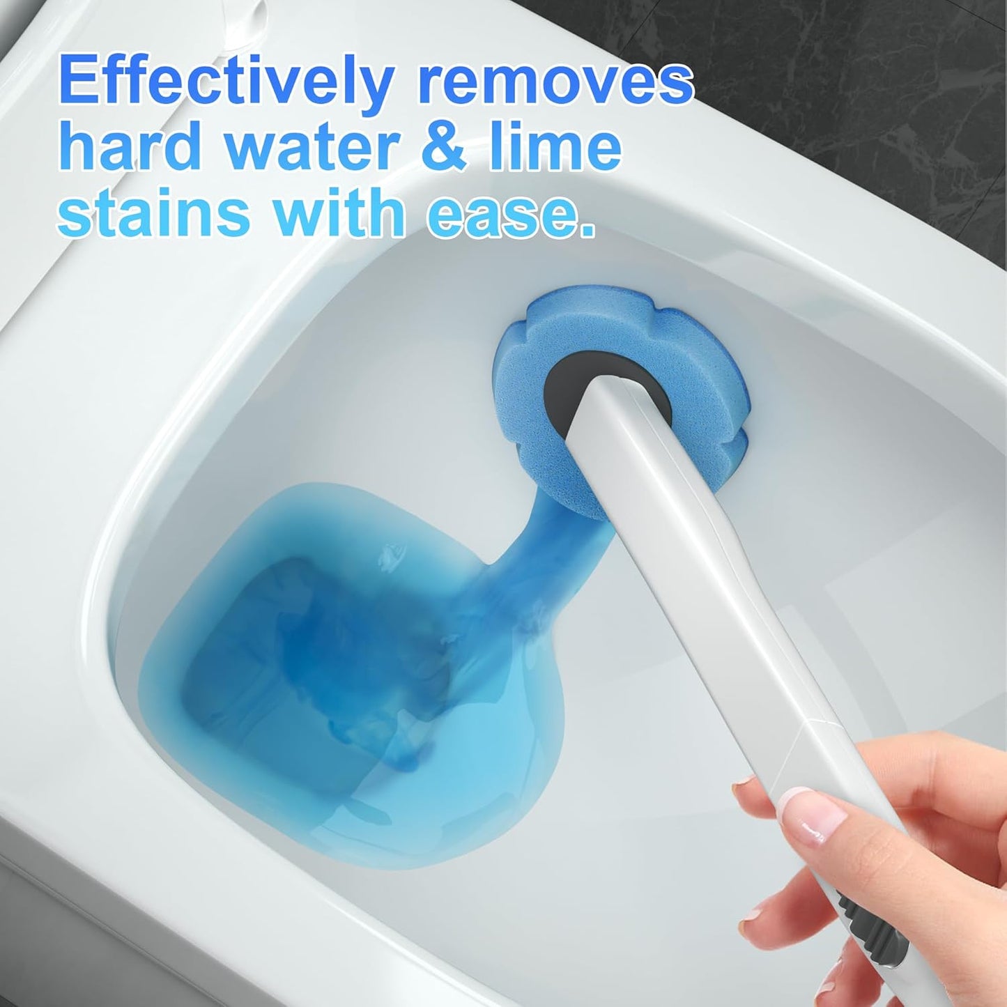 JOYMOOP Toilet Brush Replacement Pads – 36 Count Super Absorbent Cleaning Refills, Safe for Porcelain, Chrome & Enamel (Toilet, Sink, Bathtub, Urinal)