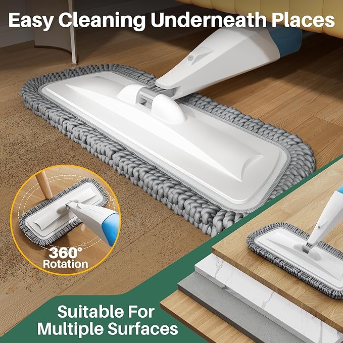 Spray Mop for Floor Cleaning, Dry Wet Microfiber Mop