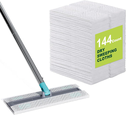144ct Dry Mop Pads Refills for Swiffer Sweep Mop, Dust Cloths, Unscented