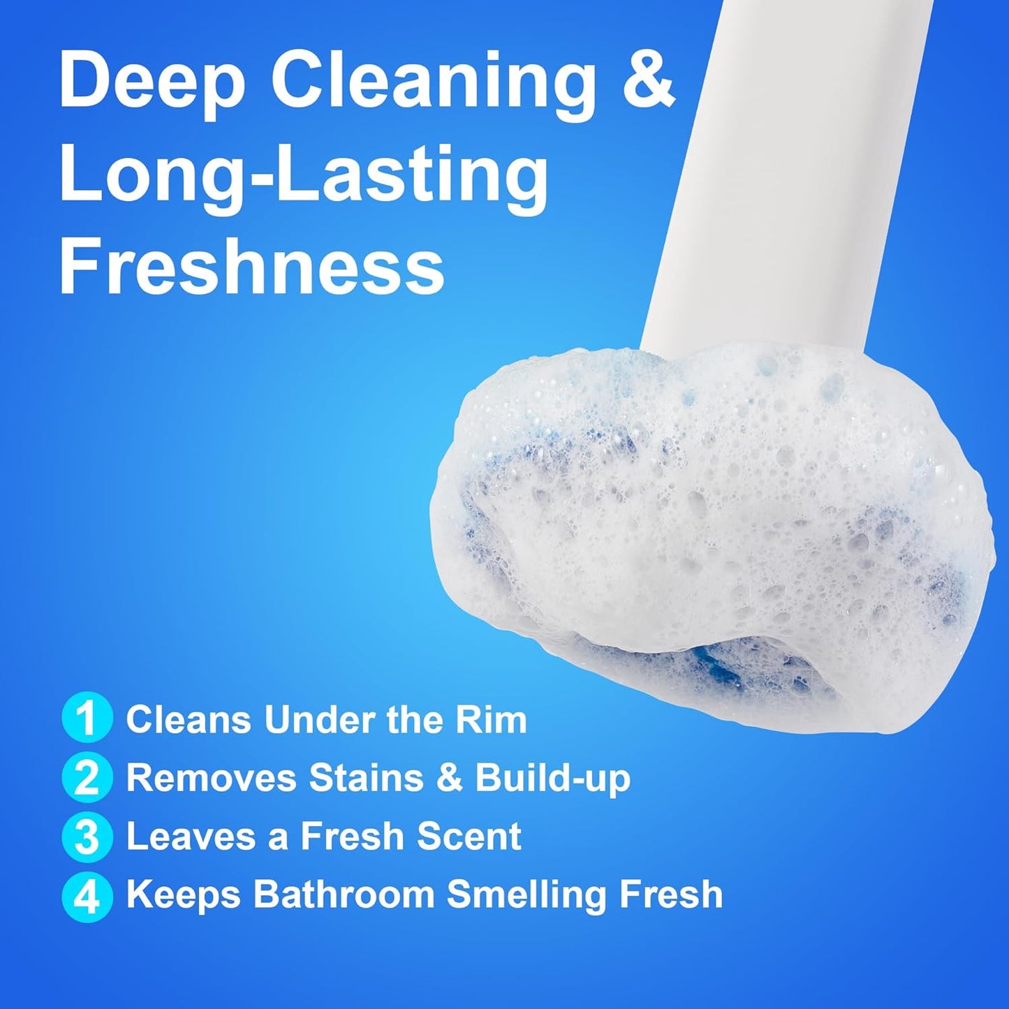 JOYMOOP Toilet Brush Replacement Pads – 36 Count Super Absorbent Cleaning Refills, Safe for Porcelain, Chrome & Enamel (Toilet, Sink, Bathtub, Urinal)