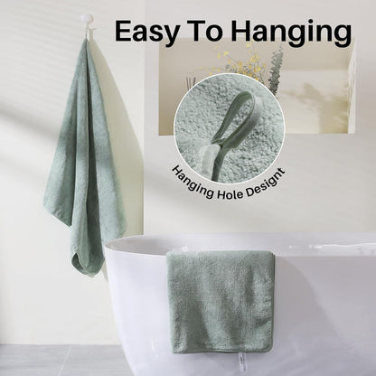 JOYMOOP Bath Towels 4 Packs Extra Large 60" x 30", Quicker to Dry Towels for Bathroom, Super Soft and Absorbent Mcirofiber, Larger & Lighter Weight Bathroom Towels, Mixed Color