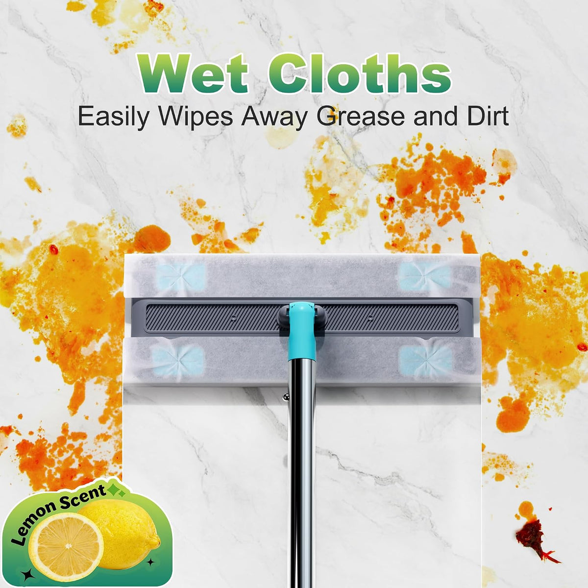 JOYMOOP 2-in-1 Sweeper Mops for Floor Cleaning, Wet and Dry, 42 Mop Pads
