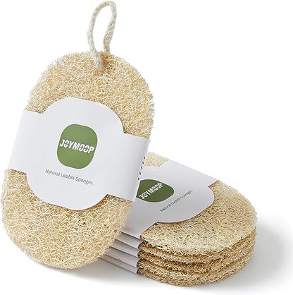 Loofah Dish Sponges, Natural Dishwashing Sponges for Kitchen, Kitchen Scrubber Loofahs